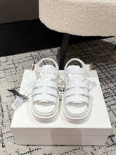 PRADA 25S FISHERMAN OPEN TOE SANDALS IN WHITE CALFSKIN