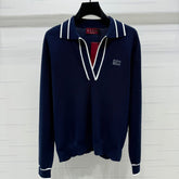 GUCCI V-NECK LONG-SLEEVE KNIT SWEATER 274823