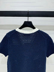 GUCCI SHORT-SLEEVE KNIT CARDIGAN 273214