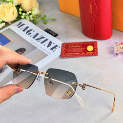 C DE RECTANGULAR SUNGLASSES 578002 IN METAL