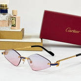 C DE RIMLESS ANGULAR FRAME SUNGLASSES CT0695 IN METAL