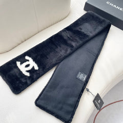 CHANEL 25S SCARF 120 IN FAUX FUR 876434