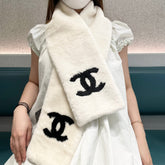 CHANEL 25S SCARF 120 IN FAUX FUR 876436