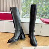 VALENTINO 25S HIGH-CUT SIGNATURE LOGO BOOTS 60 MM IN BLACK CALFSKIN WITH GOLD HARDWARE