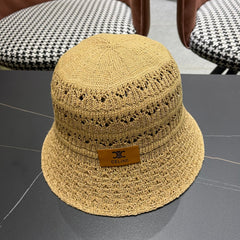 BUCKET HAT MODEL 651869 IN DARK BEIGE CROCHET