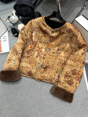 HERMES 25S REVERSIBLE FUR JACKET 474