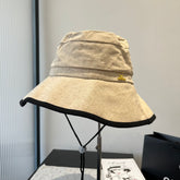 BUCKET HAT MODEL 651982 IN BEIGE SLUB FABRIC