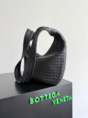 BOTTEGA VENETA 25S LARGE VENETO BAG 38 IN BLACK CALFSKIN SILVER HARDWARE