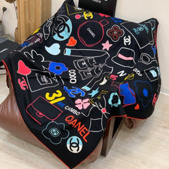 CHANEL 25S SCARF 135 CM IN CASHMERE SILK 943654