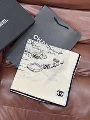 CHANEL 25S SCARF 135 CM IN CASHMERE SILK 943698