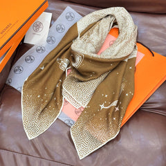 HERMES 25S SCARF 140 IN SILK CASHMERE 987421