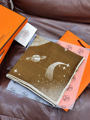 HERMES 25S SCARF 140 IN SILK CASHMERE 987421