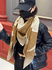 HERMES 25S SCARF 140 IN SILK CASHMERE 987421