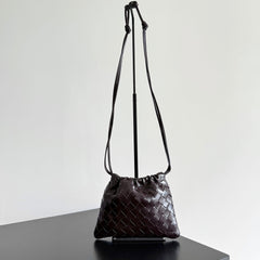 SMALL DUSTBAG 21 IN DARK BROWN LAMBSKIN