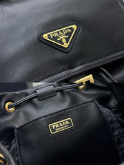 PRADA 25S EXPLORE MEDIUM BACKPACK 29 IN BLACK CALFSKIN GOLD HARDWRE