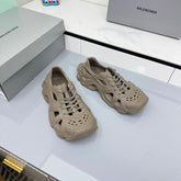 BALENCIAGA 25S SPIDER-MAN SNEAKERS IN TAUPE BROWN SYNTHETIC RUBBER