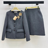MIUMIU JACKET AND SKIRT SET STYLE 621