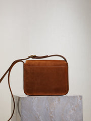 YSL 25S NIKI SATCHEL 22 IN DARK CARAMEL SUEDE GOLD HARDWRE