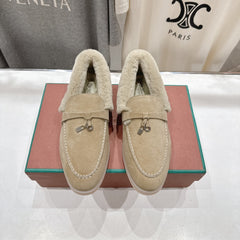 LP 25S SUMMER CHARMS WALK LOAFERS IN WARM GREY SUEDE AND FLEECE