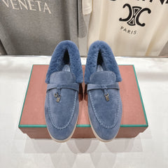 LP 25S SUMMER CHARMS WALK LOAFERS IN SLATE BLUE SUEDE AND FLEECE