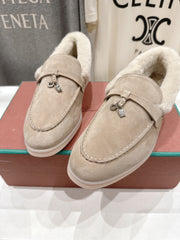 LP 25S SUMMER CHARMS WALK LOAFERS IN LIGHT TAUPE SUEDE AND FLEECE
