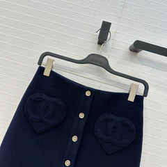 CHANEL 25S A-LINE KNIT MINI SKIRT 345