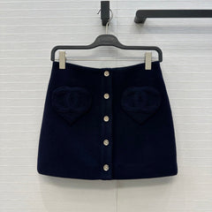 CHANEL 25S A-LINE KNIT MINI SKIRT 345