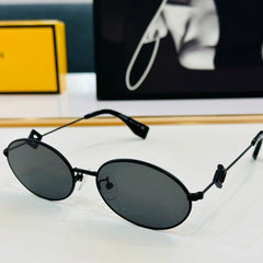 FIRST CRYSTAL OVAL FRAME SUNGLASSES E40151 IN METAL