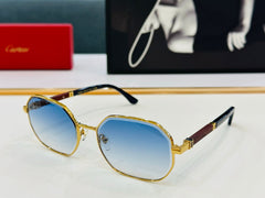 PREMIÈRE GEOMETRIC FRAME SUNGLASSES CT0492S IN METAL