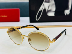 PREMIÈRE ROUND FRAME SUNGLASSES CT0490S IN METAL