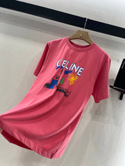 CELINE ROUND-NECK PRINTED T-SHIRT 274670