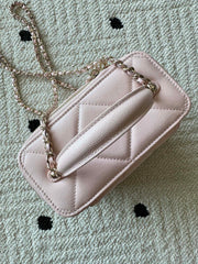 CHANEL 25S VANITY BAG 17 IN LIGHT PINK CAVIAR LEATHER WITH GOLD HARDWARE