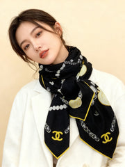 CHANEL 25S SCARF 135 CM IN CASHMERE SILK 941837
