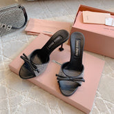 Black High - Heels Diamond Sheepskin