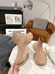 BALENCIAGA 25S SPEED TRAINER SNEAKERS 55 MM IN BEIGE KNIT