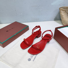 LP MINDIL SANDAL 25 IN RED LAMBSKIN