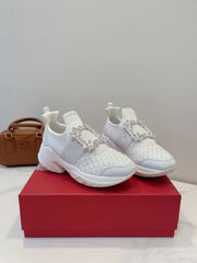 VIV' RUN SNEAKERS IN WHITE TECHNICAL FABRICS TRASS BUCKLE