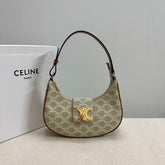 MEDIUM AVA BAG 23 IN BEIGE TRIOMPHE CANVAS GOLD LOGO