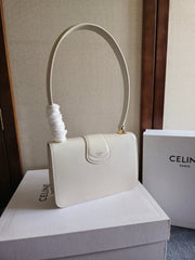 JOSEPHINE BAG 18.5 IN WHITE PATENT CALFSKIN