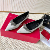 EFFLORESCENCE BALLERINAS IN SILVER GLITTER FABRIC