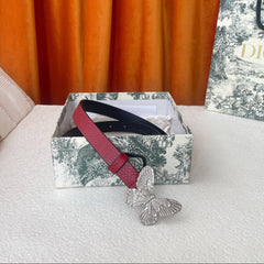 DIOR 25S BELT 20 MM IN RED CALFSKIN 567927