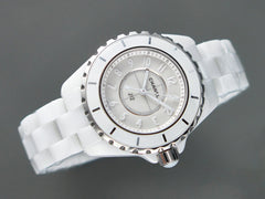 J12 Quartz White Ceramic White Numerals White Dial