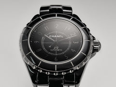J12 Automatic Black Ceramic Black Numerals Black Dial Black Steel Hands