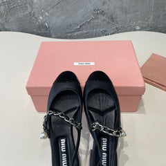 SMALL SQUARE HEAD MARY JANE SANDAL BLACK CALFSKIN