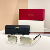 C DE RIMLESS RECTANGULAR FRAME SUNGLASSES 571828 IN METAL