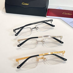 SANTOSSEMI RIMLESS RECTANGULAR FRAME SUNGLASSES CT0554O IN METAL