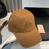 MM BASEBALL CAP IN BURNT ORANGE FABRIC BRAND EMBROIDERY