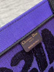 BOOK TOTE 36 IN CERISE RED MIX MINSK PURPLE CANVAS 226510