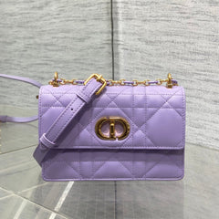 MISS CARO MINI BAG 17 IN BABY PURPLE MACROCANNAGE LAMBSKIN