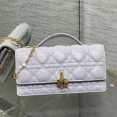 DIOR 25S DIOR TALK PHONE POUCH 21 IN PALE LILAC CALFSKIN GOLD HARDWRE